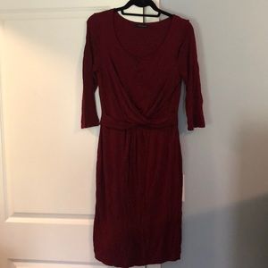 Maroon maternity dress